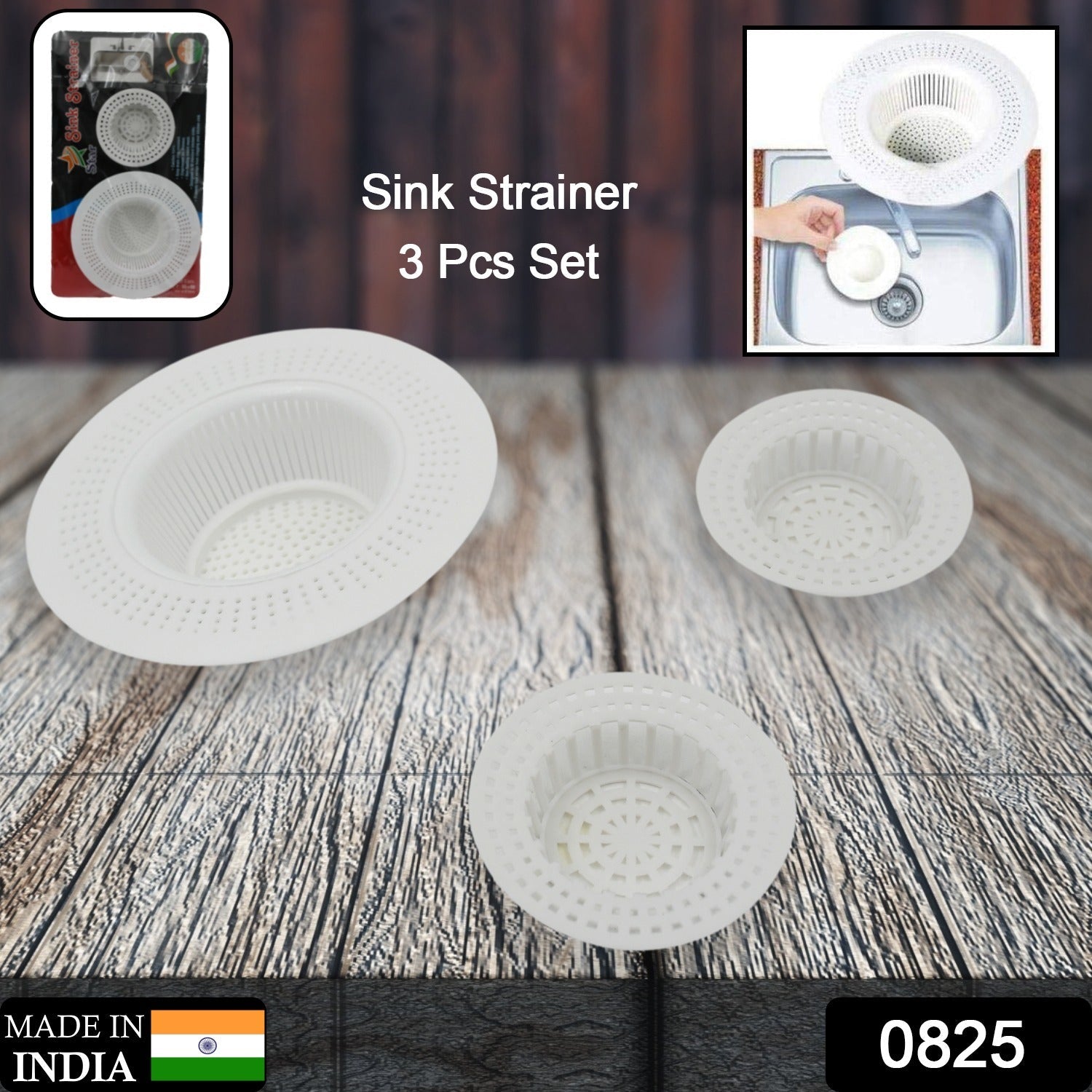 0825 Plastic Sink Strainer for Kitchen| Basin Strainer | Waste Filter Jali | Basin Strainer | Sink Jali | Waste Filter Cup | Sink mesh Filter | Plastic Drain Strainer (3 Pcs Set) 0825 Plastic Sink Strainer for Kitchen| Basin Strainer | Waste Filter Jali | Basin Strainer | Sink Jali | Waste Filter Cup | Sink mesh Filter | Plastic Drain Strainer (3 Pcs Set)
